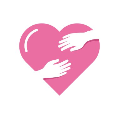 Love hand logo icon and symbol vector illustration flat design