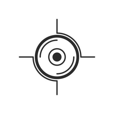 Target logo icon vector illustration flat design template