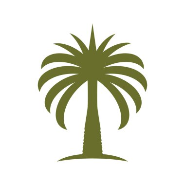 Date tree palm logo vector illustration flat design