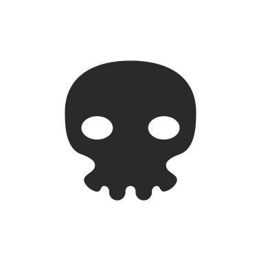 Kurukafa logosu vektör çizimi düz tasarım