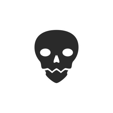 Kurukafa logosu vektör çizimi düz tasarım