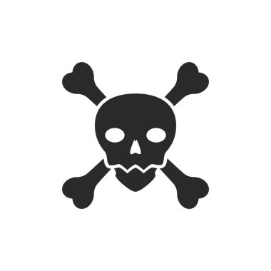 Kurukafa logosu vektör çizimi düz tasarım