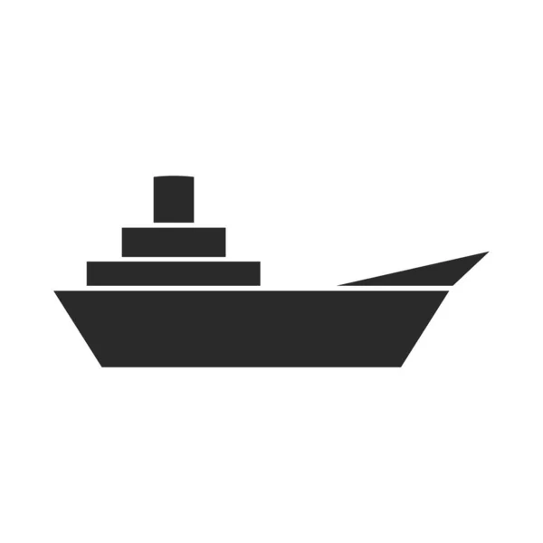 Nava Croazieră Logo Pictograma Șablon Vector Design Plat — Vector de stoc