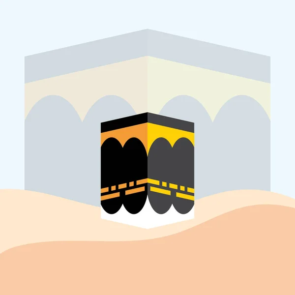 Kaaba Illustration Vectoriel Plat Modèle Conception Eps — Image vectorielle