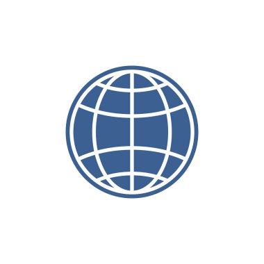 Dünya Küre Topu illüstrasyon logo vektör şablonu