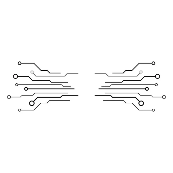 Tecnologia Circuito Ilustração Logotipo Ícone Vetor Modelo — Vetor de Stock