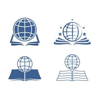 Dünya Kitap Günü logo vektör düz tasarım şablonu