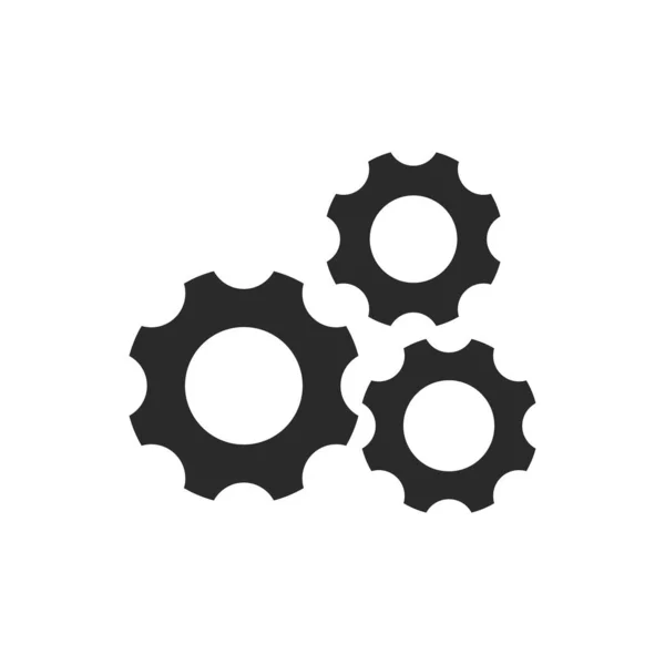 Gear Technology Logo Vector Flat Design Template — Stock Vector
