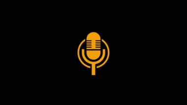 Podcasting ses hareketi grafik canlandırması