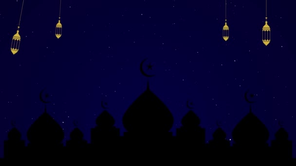 Ramadan Kareem Eid Mubarak Bakgrund Animation — Stockvideo