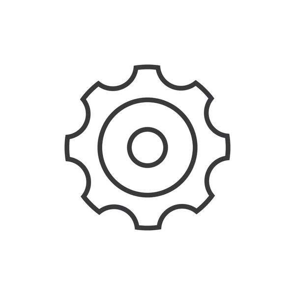 Ilustracja Biegów Logo Ikona Wektor Płaski Wzór Projektu — Wektor stockowy