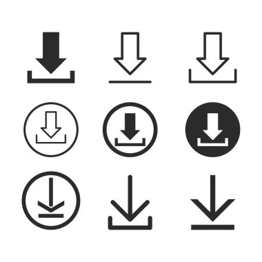 Simge ok vektörü düz tasarım şablonu indir
