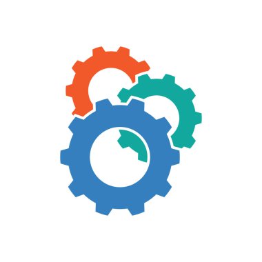 Vites teknolojisi logo vektör çizimi düz tasarım