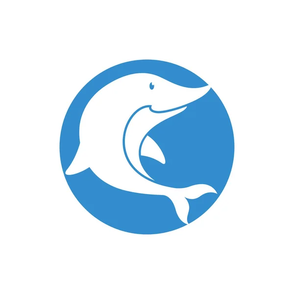 Λογότυπο Dolphin Εικονίδιο Διάνυσμα Επίπεδη Σχεδίαση Πρότυπο — Διανυσματικό Αρχείο