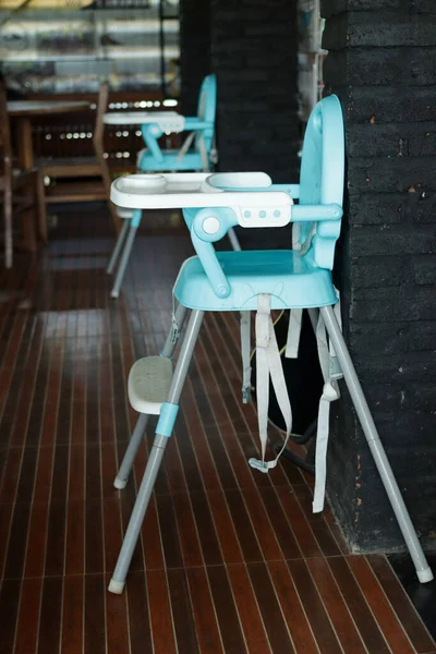 Bezpečná Vysoká Židle Pro Dítě Kavárně — Stock fotografie
