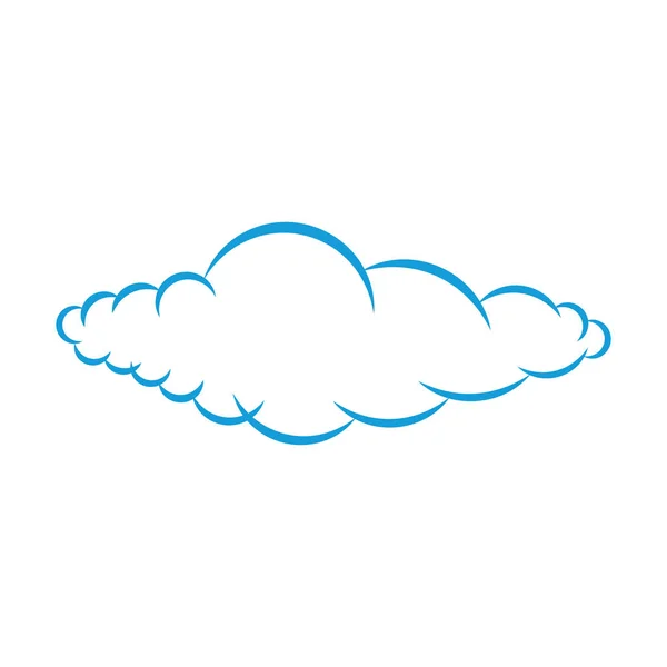Cloud Illustration Logo Icône Vecteur Plat Design — Image vectorielle