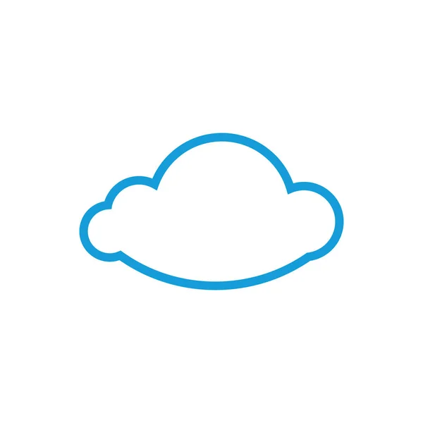 雲のイラストロゴアイコンベクトルフラットデザイン — ストックベクタ