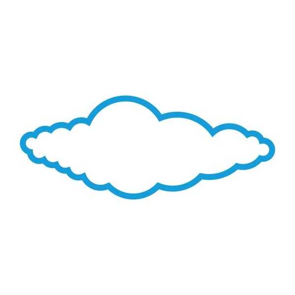 Desenho Plano Vetor Ícone Logotipo Ilustração Nuvem — Vetor de Stock