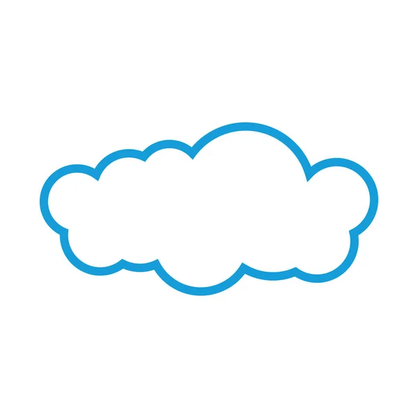 Nube Ilustración Logo Icono Vector Plano Diseño — Vector de stock