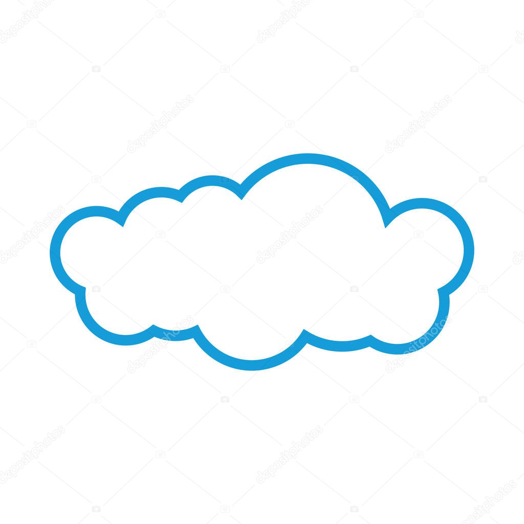 Cloud illustration logo icon vector flat design