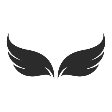 Kanat illüstrasyon logo ikonu vektör düz tasarım