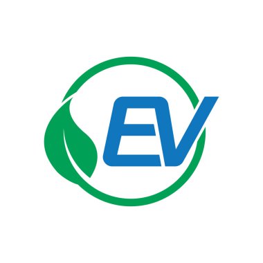 Eko enerji vektör illüstrasyon logo şablonu