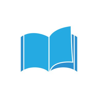 Kitap eğitimi logosu vektör tasarımı
