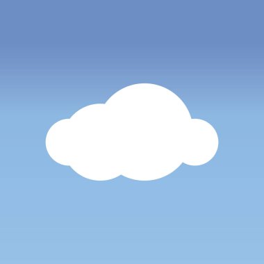 Bulut mavisi gökyüzü çizim vektörü düz tasarım