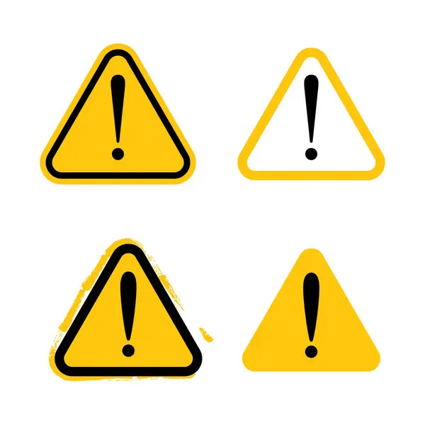 Warning Sign Icon Vector Flat Design — Stock Vector
