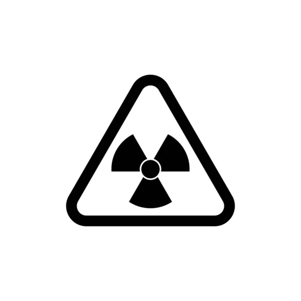 危险辐射风险符号和图标矢量平面设计 — 图库矢量图片