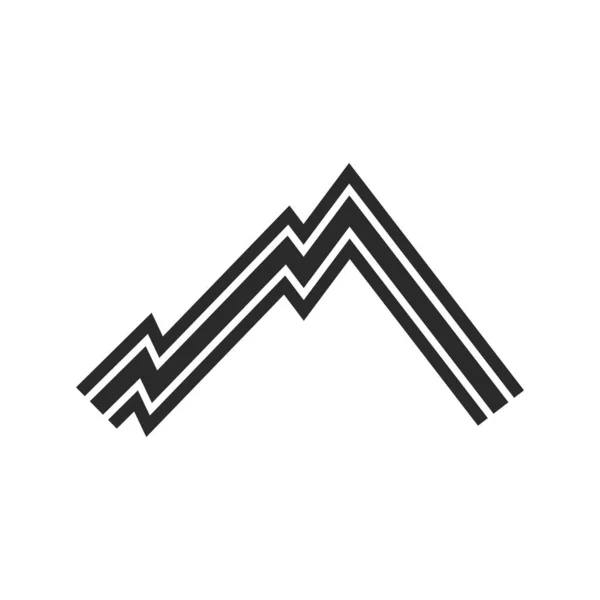Ilustracja Górska Logo Wektor Projektu — Wektor stockowy