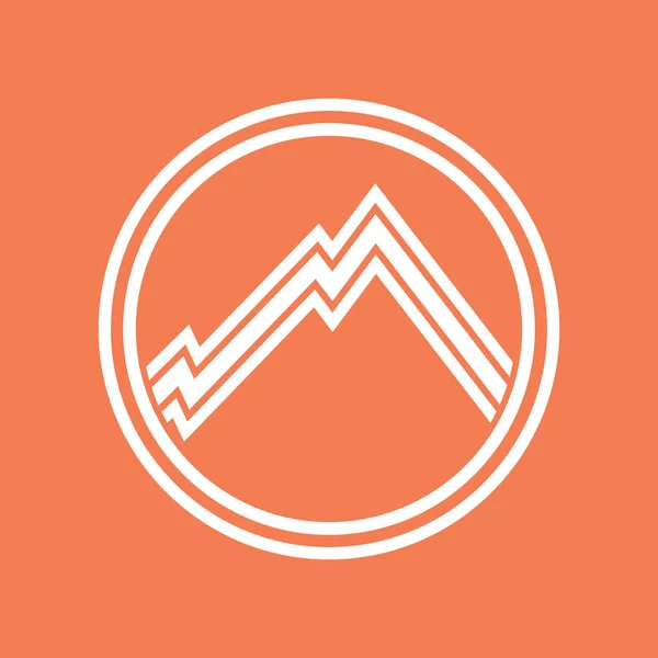 Montaña Ilustración Logo Vector Diseño — Archivo Imágenes Vectoriales