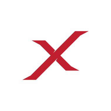 X harfi logo şablon vektör tasarımı