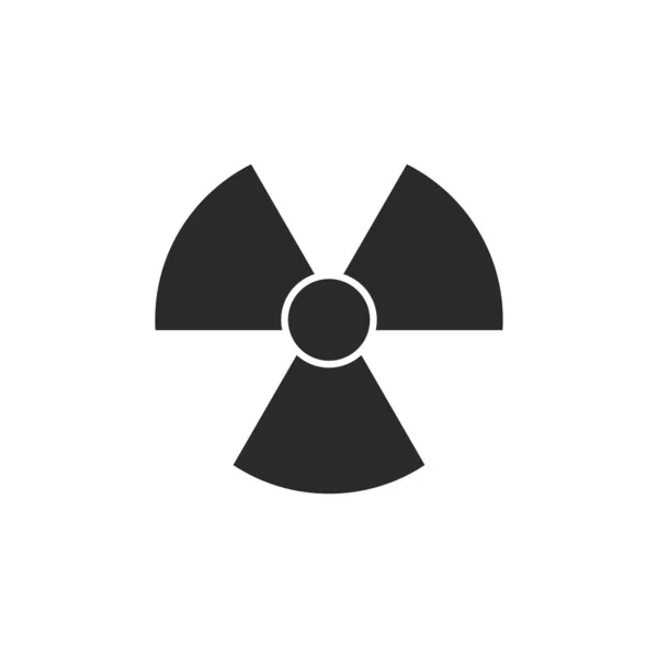 Tehlike Radyasyon Risk Sembolü Ikon Vektör Düz Tasarım — Stok Vektör