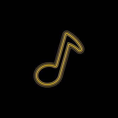 Müzik notu logosu simgesi Vektör şablonu