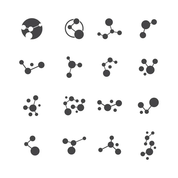 Modèle Vectoriel Illustration Logo Molécule — Image vectorielle