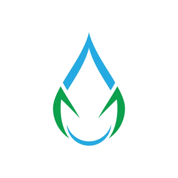 Gota Agua Ilustración Logo Vector Diseño — Vector de stock