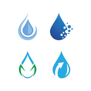 Su damlası illüstrasyon logo vektör tasarımı