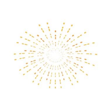 Parıldayan Havai fişek çizim şablonu vektör düz tasarım