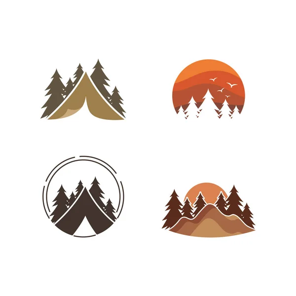 Forest Pine Arbre Ilustration Logo Vectoriel Design — Image vectorielle