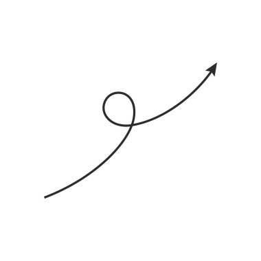 Oklu Scrible çizgisi sanat el çizimi vektörü