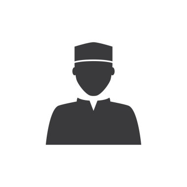 Müslüman erkek giyimi simgesi düz tasarım