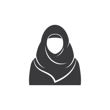 Müslüman kadın giyim ikonu düz tasarım