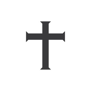 Kilise veya çapraz logo vektör tasarımı