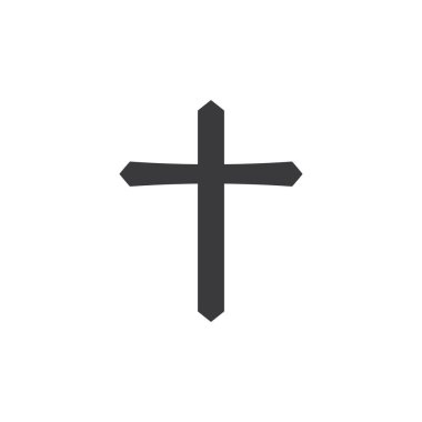 Kilise veya çapraz logo vektör tasarımı