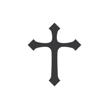 Kilise veya çapraz logo vektör tasarımı