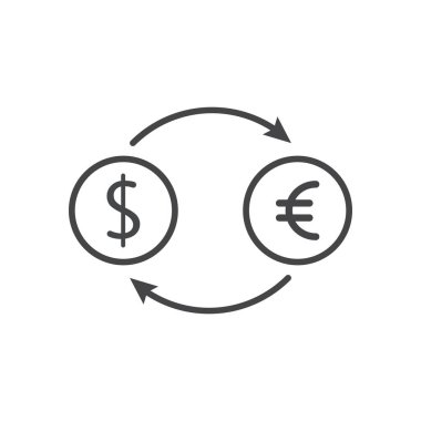 Para birimi logosu ve sembol simgesi vektörü