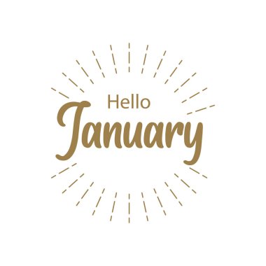 Merhaba Ocak daktilo düz tasarım vektörü