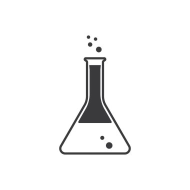 Test tübü laboratuar simgesi düz tasarım