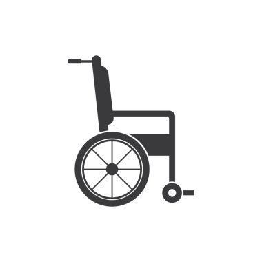 Tekerlekli sandalye ikon vektör düz tasarımı